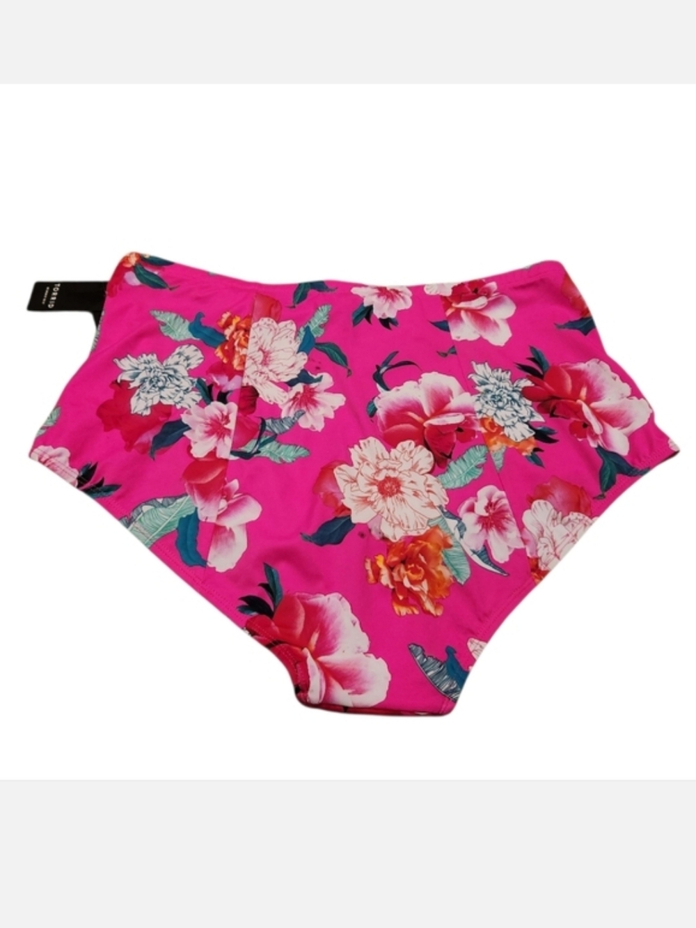 Women’s 2X Torrid High-Rise Ruched Floral Print Bikini Bottom - Picture 3 of 3